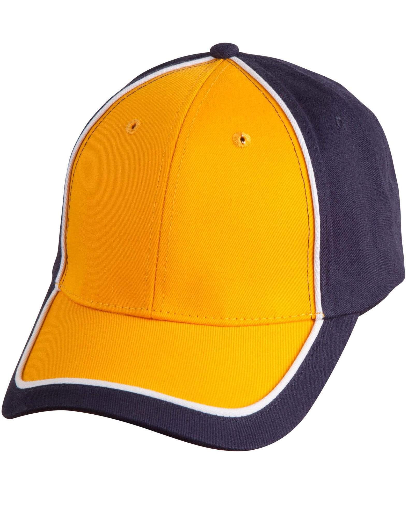 Winning Spirit Active Wear Navy/White/Gold / One size ARENA TWO TONE CAP CH78